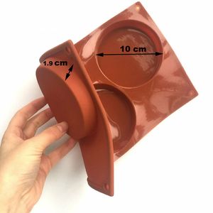 Moule en silicone 3 cavités écologique marron-rouge <span class=keywords><strong>pour</strong></span> <span class=keywords><strong>chocolat</strong></span>, pâtisserie, dessous-de-verre, gâteau, crème, <span class=keywords><strong>tarte</strong></span>, soufflé, boîte bento, sac OPP - Product Image 6