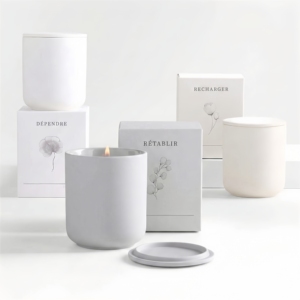 Arovi-Pantone White Ceramic Eco-friendly Natural Soy Wax Aroma <strong>Candle</strong> Premum Handcraft Gift for Family and Self-care SPA - Product Image 1