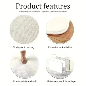 <span class=keywords><strong>Alfombra</strong></span> de Suelo Geométrica Grande, Ligera, Impermeable, Antideslizante, para Hogar, Sofá, Interior y Exterior, de Franela - Product Image 6