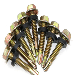 <span class=keywords><strong>Vis</strong></span> SDS à pointe réduite avec rondelle EPDM, tête hexagonale peinte, <span class=keywords><strong>vis</strong></span> autoperceuse - Product Image 1