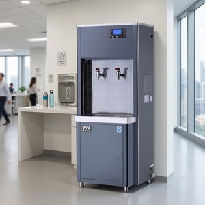 <span class=keywords><strong>Fontaine</strong></span> <span class=keywords><strong>à</strong></span> eau commerciale en acier inoxydable <span class=keywords><strong>à</strong></span> 3 robinets, chaud/froid, avec système de filtration, sur pied, grande capacité - Product Image 3