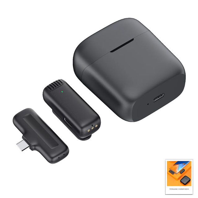 J11lavalier Microphone Noise Reduction Mike 30m 2.4G Video Phone Wireless Mic with Charging Box