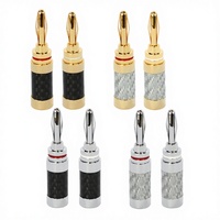 Connecteur banane en laiton plaqué or 4 mm pour haut-parleur audio, amplificateur HiFi, borne de câble pour système home cinéma