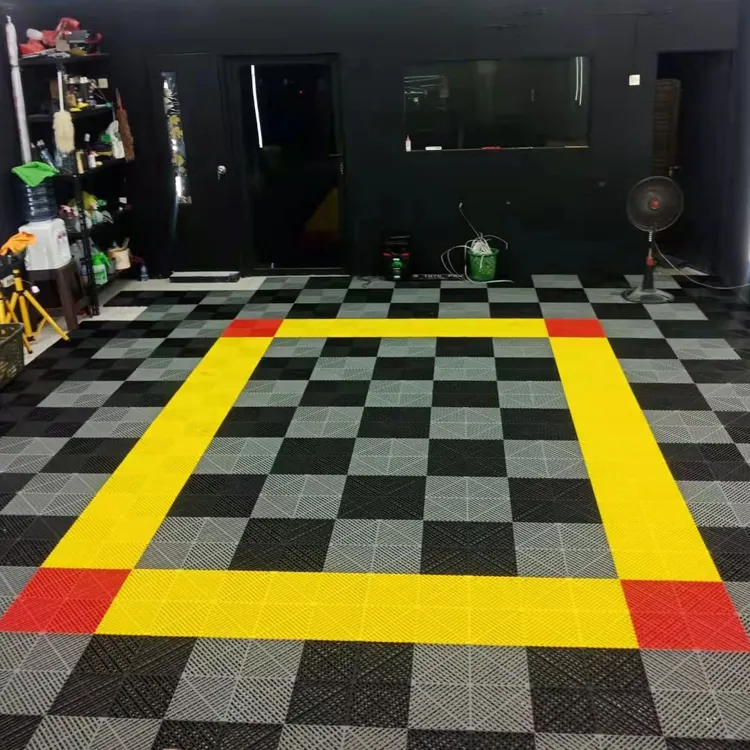 CE certification easy to install pp interlocking plastic garage floor tile heavy duty warehouse tile slab floor for garage