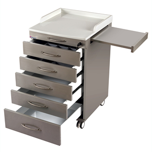 Armadietto Medico Mobile in Acciaio Inox con Ruote, Carrello Portaoggetti per Centro Estetico Dentistico - Product Image 3