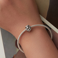 Breloque en argent sterling 925, phénix, dragon volant, perle ronde creuse, compatible avec les bracelets originaux, accessoires de bijoux DIY pour femme