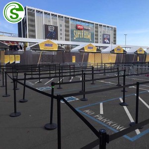 Otel güvenliği kalabalık kontrol sıra kuyruk Stanchion paslanmaz çelik geri çekilebilir kemer Stanchion - Product Image 6