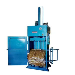 Small portable vertical hydraulic solid waste compactor