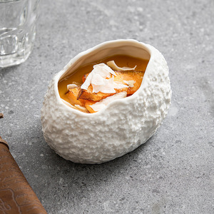 Tazón de Alta Gama con Diseño de Huevo y Patrón de Roca para Hoteles y Restaurantes, Ideal para Gastronomía Molecular Creativa y Artística, y Pequeñas Fiestas - Product Image 3
