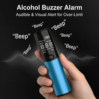 Alcoholímetro Digital Portátil de Alta Precisión con Pantalla LCD, Detector de Aliento Profesional
