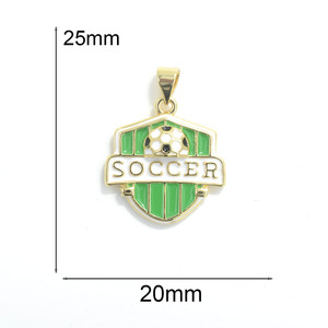 Colgante Copa <span class=keywords><strong>de</strong></span> Campeones <span class=keywords><strong>de</strong></span> Fútbol, Copa <span class=keywords><strong>de</strong></span> <span class=keywords><strong>la</strong></span> Victoria, Esmaltado, Bañado en Cobre, Oro <span class=keywords><strong>de</strong></span> 18K, Joyería para Niños y Niñas, Accesorios para Hacer Colgantes - Product Image 6