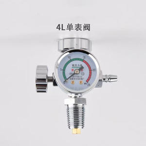 Manomètre de bouteille d'oxygène médical PZ19.2 2L/4L/10L avec volant métallique pour vanne de réduction de pression de gaz hélium et argon - Product Image 3