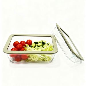 Special Rectangular Lunch <b>Box</b> Compartments Microwaveable <b>Glass</b> Preservation Bowl for Adults Office Students Microwavable Lids - Product Image 5