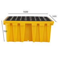 Palettes en plastique de réservoir résistant de 2 IBC euro type simple face d'entrée de 4 manières