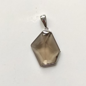 Pendentif en argent 925 avec quartz fumé - Product Image 1