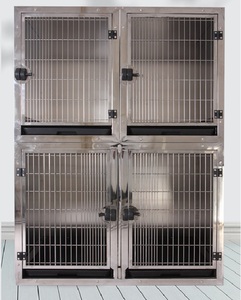 KA-505-AZSS katı desen klasik tarzı ağır galvanizli çelik köpek kafesi açık kapalı Pet konut için klasik kutu ambalaj - Product Image 1