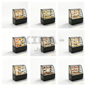 Vitrina Refrigerada para Panadería, con Vidrio Curvo, Fácil <span class=keywords><strong>de</strong></span> Montar, Instalación Rápida, Gabinete <span class=keywords><strong>de</strong></span> Acero Inoxidable, Gran Venta - Product Image 2