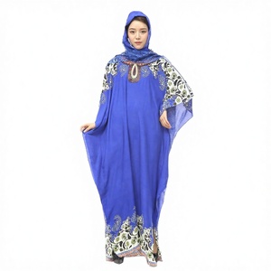 Diseño de Abaya Personalizado, Vestido Abaya de Verano en Algodón Frío con Cristales, Estilo de Medio Oriente para Mujeres Musulmanas, Disponible en Stock - Product Image 3