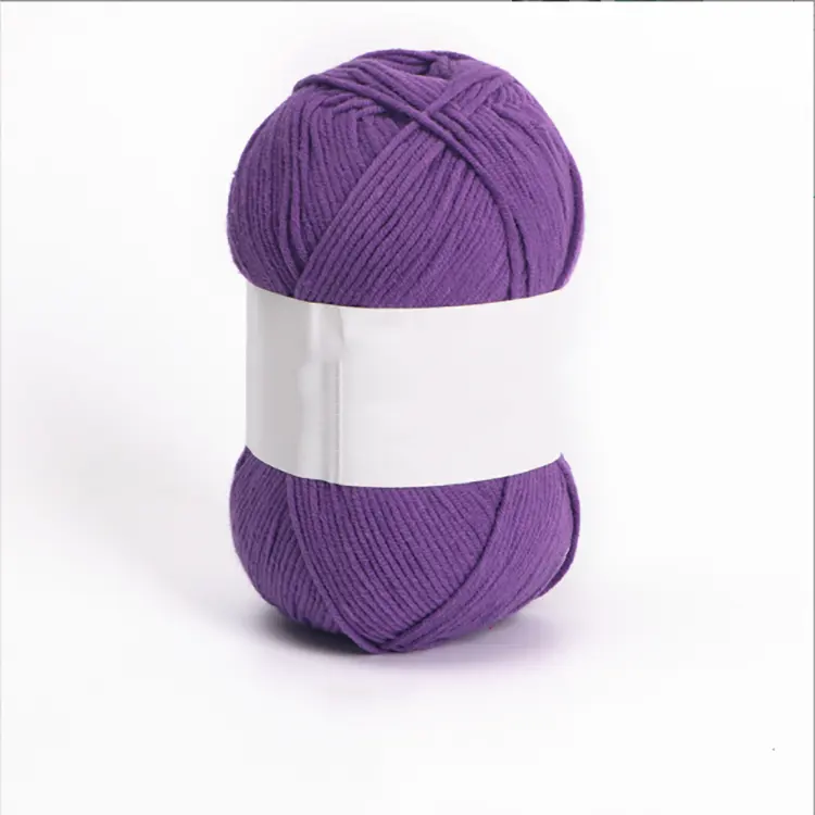 Benang katun susu 5 lapis wol lembut berbagai warna terlaris 50g rajutan tangan Crochet