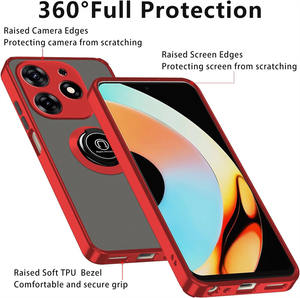 Чехлы для телефонов Tecno Spark Go 1 Spark 20 Pro + 10 Pova 6 Pova Neo 3 матовые 360 поворотные кольца-подставка полупрозрачный чехол для телефона - Product Image 3