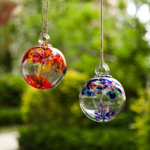 Bola de cristal Náutica para decoración del hogar, suministros de soplado de vidrio de Arte de <span class=keywords><strong>Murano</strong></span> de colores con adornos encantadores para cúpula de Navidad