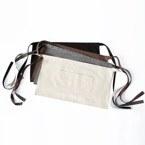 Delantal de lona de medio cuerpo personalizado para cafetería y restaurante estilo sin mangas con logotipo bordado duradero comercio exterior - Product Image 4