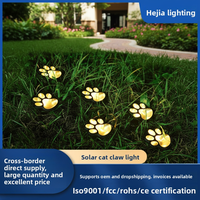 Nouvelle lampe décorative à énergie solaire en forme de patte de chat, pour extérieur, jardin, cour, étanche IP44, certifiée CE, lampe de pelouse