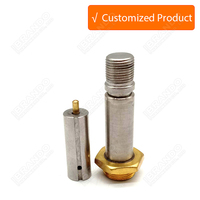 Armadura de tubo de émbolo de bobina de válvula solenoide para montaje de válvula solenoide electromagnética tubo de guía de vástago con juego de núcleo de hierro