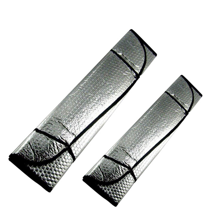 Солнцезащитные очки для автомобиля из ПЭ-пены с серебристым окошком и индивидуальным логотипом