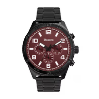 Montre chronographe multifonctionnelle sportive en acier inoxydable, cadran personnalisé avec chiffres arabes, étanche, FS Montres Homme