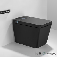 WC intelligent K20 personnalisé, design tendance, en céramique noire mate, à poser au sol, avec réservoir intégré