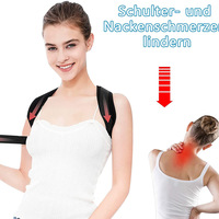 Correcteur de posture réglable en nylon et élasthanne respirant pour la prévention de la cyphose, ceinture dorsale pour la clavicule et la colonne vertébrale