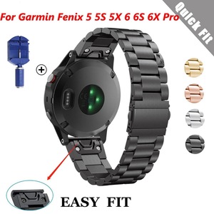 Bracelets de montre en acier inoxydable Quickfit de haute qualité 316L tailles 26MM 22MM pour montres Garmin <span class=keywords><strong>Fenix</strong></span> <span class=keywords><strong>7</strong></span> 7X5X X3 6X 3HR - Product Image 5