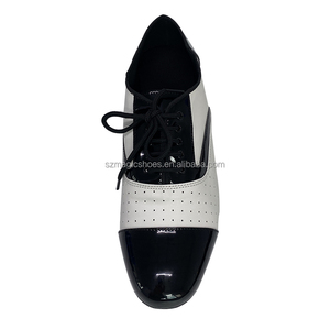 Zapatos <span class=keywords><strong>de</strong></span> baile <span class=keywords><strong>de</strong></span> salón <span class=keywords><strong>para</strong></span> <span class=keywords><strong>hombre</strong></span>, calzado personalizado estándar, blanco y negro, PU - Product Image 2