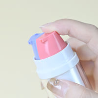 Flacon pompe sans air à double paroi rond en plastique recyclable 10 ml*2 à double compartiment pour les soins de la peau