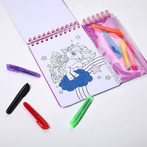 Gepersonaliseerde Aquarel Kinderen Schilderen Gift Briefpapier Set Kleurboek En Water Kleur Pen Set
