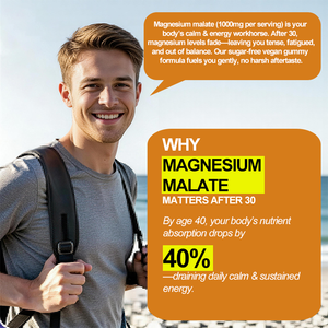 Gomme al Magnesio Malato 1000mg Gusto Ananas 60 Vegane Senza Zucchero Integratore Alimentare per Adulti |   Migliora l'immunità e la salute delle ossa - Product Image 6