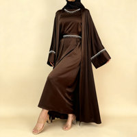 Robe musulmane artisanale grande taille respirante légère anti-froissement slim avec longueur de cheville ample pour les prières du Ramadan