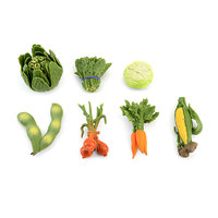 Juego de Modelos de Frutas y Verduras de Plástico Sólido, Juguete Educativo de Aprendizaje Temprano para Niños de 14 Años, Superventas