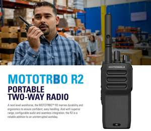 Radio Walkie Talkie Portatile Motorola R2 a Lunga Distanza Doppia Banda con Custodia IP55 e Soppressione del Rumore SINC con Sistema Guida - Product Image 2