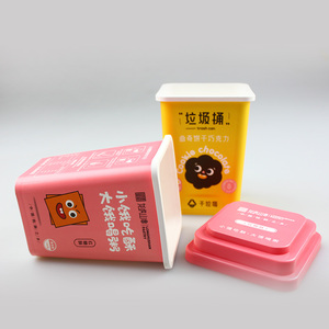 Hình dạng vuông PP Ly với nắp thực phẩm sô cô la <span class=keywords><strong>container</strong></span> cup với IML Nắp thực phẩm <span class=keywords><strong>container</strong></span> - Product Image 6