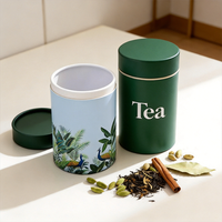 Verpakkingen van gerecycled karton met aangepast logo, geschikt voor levensmiddelen, cilindervormig, voor losse thee, koffie, kruiden, snoep, ronde kraftpapieren tubes