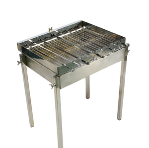 Vendita calda in acciaio inox <span class=keywords><strong>macchina</strong></span> <span class=keywords><strong>per</strong></span> arrosto allo <span class=keywords><strong>spiedo</strong></span> di carbone con motore 38KG in acciaio inox Barbecue elettrico Shish Kabob spiedino Set - Product Image 6