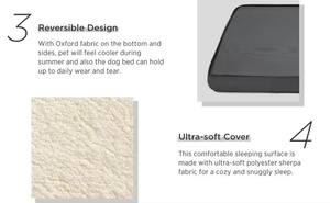 Umwelt freundliches ortho pä disches Hunde bett Klassische und modische rechteckige Schaumstoff-Haustier kisten matratze mit Samt bezug - Product Image 4