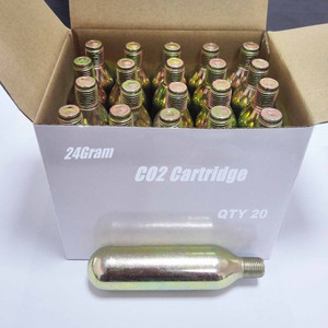 ตลับ Co2ขนาด24กรัมบรรจุคาร์บอนไดออกไซด์แรงดันสูง24กรัมพร้อมปลอก2po ขนาด2ซม. - Product Image 2