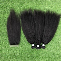 Cheveux humains vierges naturels Sunny Grace, cheveux brésiliens lisses crépus pour les belles femmes noires