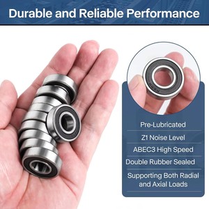 Roda Inline Skate 6082RS/ZZ 8x22x7mm, Bantalan Bola Skateboard 608 RS 420 Baja Tahan Karat - Product Image 5