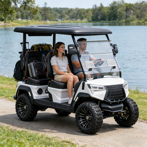 Carrito de Golf de 4 Plazas con Asientos Acolchados y Alta Tracción para Pendientes Pronunciadas, para Caminos No Públicos, con Certificación DOT y CE - Product Image 1