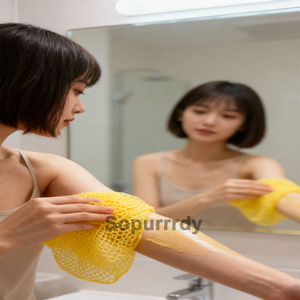 Esponja Exfoliante Africana con Logotipo Personalizado para Uso Diario, Esponja de Malla Africana para Ducha y Baño, Suave y Duradera - Product Image 4