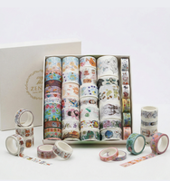 Ruban Washi à bords festonnés, Ruban Washi vert sauge, Ruban Washi à lignes perforées, Ensemble de rubans Washi à motifs floraux, Ruban de masquage Washi, Ruban Washi